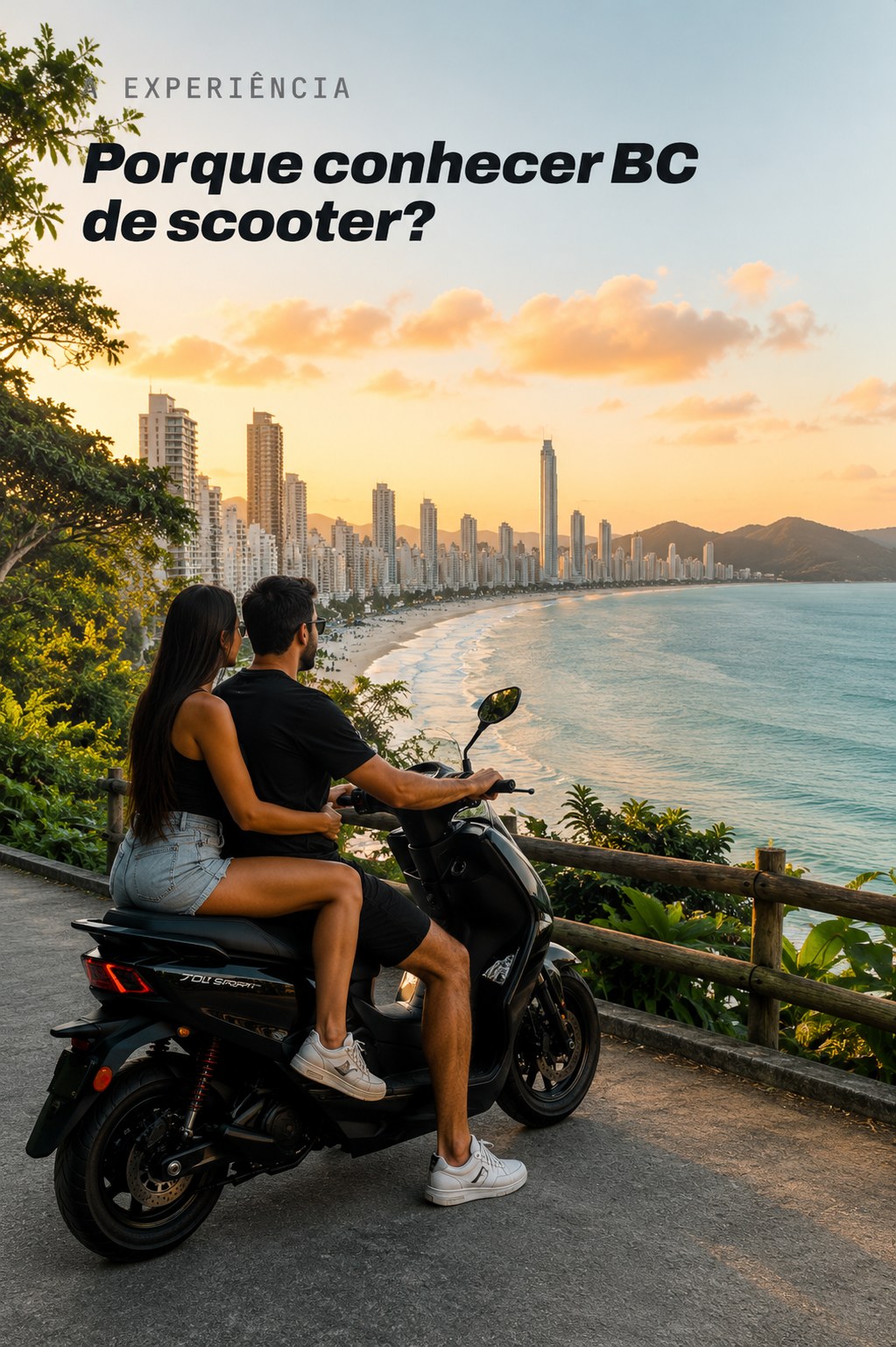 Liberdade andando de scooter em BC