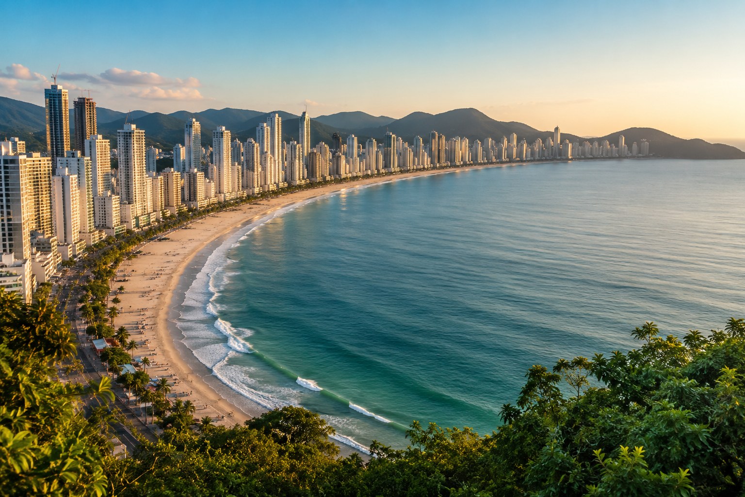 Vista da orla de BC de scooter